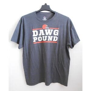 Majestic Brand Cleveland Browns Dawg Pound Men's Gray XL T-Shirt
